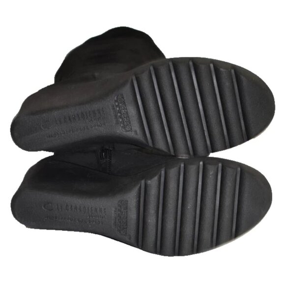 New! La Canadienne Size 6.5 M Women's Black Better Knee High Wedge Boot DD509 - Picture 6 of 6